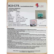 3.86/CT Natural Emerald Stone with Govt. Lab Certificate (12210)